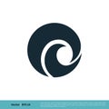 Circle Swirl Swoosh Icon Vector Logo Template Illustration Design. Vector EPS 10