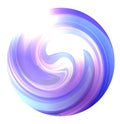 Circle with a swirling multicolor whirlpool. The object is separate from the background. . Royalty Free Stock Photo