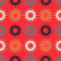 Circle symmetry different seamless pattern