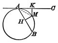 Circle With a Tangent Line and Chord vintage illustration Royalty Free Stock Photo