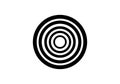 Circle target icon. Vector illustration in black and white colors Royalty Free Stock Photo