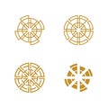 Circle techno vector icon design