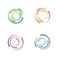 Circle techno vector icon design