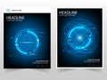 Circle technology abstract business Brochure Leaflet Flyer annual report template design, book cover layout design Royalty Free Stock Photo