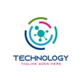 Circle technology logo design Royalty Free Stock Photo