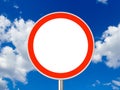 Circle traffic sign Royalty Free Stock Photo