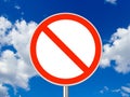 Circle traffic sign Royalty Free Stock Photo