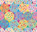 Circle triangle colorful square many seamless pattern