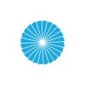 Circle turbine sun lines art swirl logo vector Royalty Free Stock Photo