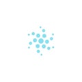 Circle twirling Dots vector icon.Air or water cleaning and ventilation logo template. Round technology logotype. SImple