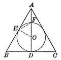 Circle With Various Chords And Tangents vintage illustration