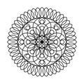 Circle vector mandala coloring book for meditation