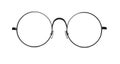 Circle vintage glasses. Round eyeglasses isolated