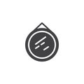 Circle wall Mirror vector icon Royalty Free Stock Photo