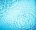 Blue circle water ripple wave surface background Royalty Free Stock Photo