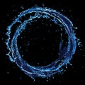 Circle Water - Round Splash Royalty Free Stock Photo