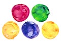 Circle, Watercolor, Color, Paint, Water, Splash, Dot, Texture, Design, Drop, Graphic, Round, Green, Purple, Set, Spot, Abstract,