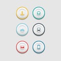 Circle web design button collection Royalty Free Stock Photo