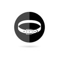 Circle White buckle belt icon