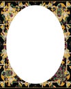 Circle White Frame Background with Decorated Borders Royalty Free Stock Photo