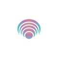 circle wifi internet logo design company vector illustration