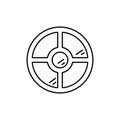 Circle Windows icon, Linear style. Vector Architecture elements. Line icons isolated Royalty Free Stock Photo