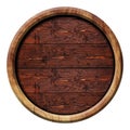 Circle wooden buttons, illustration. Royalty Free Stock Photo