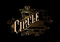 CIRCLE word lettering custom logo