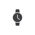Circle wristwatch vector icon