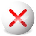 Circle with X shape, cross. Delete, remove, quit button.