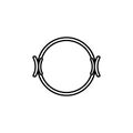 circle, yoga line illustration icon on white background
