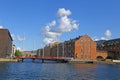 Circlebridge and old warehouses in Copenhagen