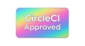 Circleci approved badge with vibrant gradient colors and soft shadow Royalty Free Stock Photo