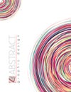 Circles. Abstract template of page with versicolor thin strips