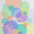 The circles allows for a blending of colors where they overlap, generating Royalty Free Stock Photo