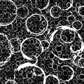 Circles background. Processed ink with white brushes to create closed frames of any shape. A collection of monochrome Royalty Free Stock Photo