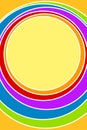 Circular rainbow round frame border Royalty Free Stock Photo