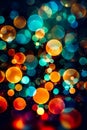 Circles, bubbles and lights, abstract colorful texture background, generative AI Royalty Free Stock Photo