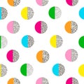 Circles colorful seamless pattern