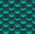 Circles Cool Seamless Pattern Dot Work Vector Turquoise Abstract Background