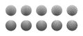 Circles With Different Resolution of Bitmap Dither Gradient Vector Set on White Royalty Free Stock Photo