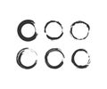 Circles drawn with a brush icon. Paint symbol. Sign scrible vector