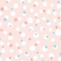 Circles drawn by hand. Cute seamless pattern. Randomly scattered round shape. Royalty Free Stock Photo