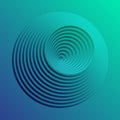 Circles with gradient in blue and green colors as background or logo or icon Royalty Free Stock Photo