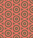 Circles Grid Vector Graphic Seamless Pattern Trend With Red Green Colour Palette