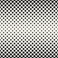 Circles halftone seamless geometric gradient black and white pattern