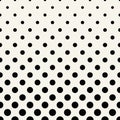 Circles halftone seamless geometric gradient black and white pattern