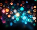 circles and lights at night. Royalty Free Stock Photo