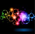 Circles of llight with Raibow Colours Royalty Free Stock Photo