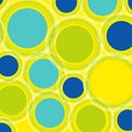 Circles multi-colored seamless pattern. Abstract Circles background